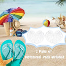 Gel Metatarsal Pads for Thong Sandals Flip-Flops, 2Pairs Forefoot Cushion Inserts, Ball of Foot Grip Pads for Metatarsal Support and Pain Relief, Anti-Slip 6