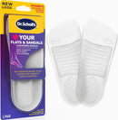 Dr. Scholl's Love Your Flats & Sandals, 3/4 Length Insoles for Women, Shoe Size 6-10: All-Day Comfort Shoe Inserts for Women with Arch Support, Metatarsal Foot Pads, Relieves Shoe Discomfort - Clear Gel for Open Side Flats — 1