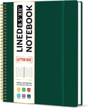 Taja Large Spiral Lined Notebook for Work, Journal for Women & Men | P-Dark Green | A-Lined (1Pack) — 1