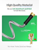 Short Metal Garden Hose 3 ft Connector, Stainless Steel Small Hose Extension Adapter for Hose Reel, Long, Flexible, Lightweight & Heavy Duty Water Pipe, No Kinking Outdoor Water Hose for Yard, 3 Feet | 3ft Male to Female — 5