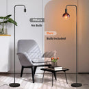 ONEWISH Floor Lamp for Living Room - Minimalist Industrial Standing Lamp with Modern LED Bulb, Globe Black Clear… — 3