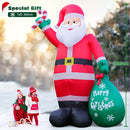 12FT Giant Christmas Inflatable Santa Claus with Cane Candy and Gift Bag Yard Decors, Easy Installation and Storage, Built-in Bright LED Lights for Xmas Outdoor Garden Lawn Holiday Party Decoration — 3