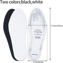 5 Pairs Breathable Cushioned Insole Ultra-Soft Cushioned Walking Comfort Insole Double Latex Foam Perforated Insole Cuttable Replacement Insole for Men 7-11 Women 2-8(Black,White) — 2