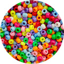 2000+ Pony Beads Bulk 6x9mm Multi-Colored Plastic Craft Beads Set, Bulk Hair Beads 10 Assorted Colors for DIY… — 1