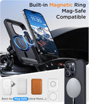 Temdan Magnetic Compatible with iPhone 15 Pro Max Case, [Built-in Invisible Kickstand][Compatible with MagSafe] [Military Grade Shockproof] Slim Translucent Matte Phone Case for iPhone 15 Pro Max 6.7" — 5