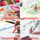 36 Dual Brush Markers for Adult Coloring Books, Double Tip Pens Art Set | ‎36 Colors — 4