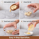 3 Pack Transparent Garlic Press, Manual Garlic Crusher and Mincer—Plastic Garlic Grinder and Chopper, rotary chopper… — 6