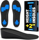 Height Increase Insoles for Men (+2 inch) Discreet Shoe Lifts, All Day Comfort, Shock-Absorbent Gel, Trim to Fit Inserts for Most Sneakers & Shoes, Confidence Boosters (Mens 8.5-10) — 1