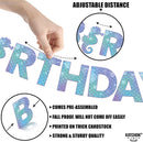 KatchOn Blue Happy Birthday Banner For Mermaid Birthday Decorations 10 Feet | Iridescent Mermaid — 3