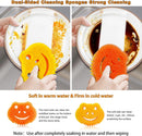 5 Pack Scrub Sponge, Dual-Sided Temperature Controlled Kitchen Sponge for Dishes, Frog Bulk Sponges Household… — 5