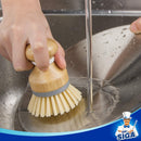 MR.SIGA Bamboo Palm Brush, Dish Scrub Brush, Bamboo Dish Brush, Pack of 2 — 4