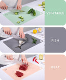 Flexible Plastic Cutting Board Set of 3 - Non-Slip, BPA-Free, Color-Coded Chopping Mats for Meat, Veggies & Fruit,… — 5