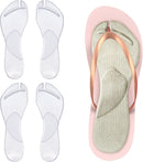SooGree 2 Pairs Gel Arch Support Cushion Insoles Adhesive Silicone Flip Flop Thong Inserts Invisible Slim Inserts Pain Relief Anti-Slip Shock Absorption Plantar Fasciitis - Clear — 1
