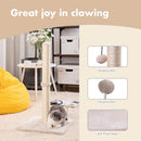 MECOOL 34” Tall Cat Scratching Post Premium Basics Kitten Scratcher Sisal Scratch Posts Trees with Hanging Ball for Indoor Cats, Beige — 2