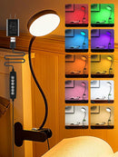 Clip on Light,10 RGB Colors+10 Brightness Small Desk Lamp with Clamp Light — 1