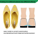 5 Pairs Medial & Lateral Heel Wedge Silicone Insoles - Corrective Adhesive Shoe Inserts for Foot Alignment, Knock Knee Pain, Bow Legs, Osteoarthritis for Men and Women — 6