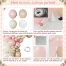 Dusty Pink Balloon Arch Kit for Birthday Decorations | Pink White Grey — 7