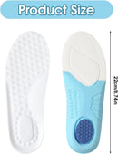 Piriuuo 2 Pairs Kids Memory Foam Insoles, Cropable Kids Insoles Soft Comfortable Shoe Insoles Shock Absorption Insoles Sweat-Absorbent Replacement Insoles for Kids Shoes (2.5-4) — 2