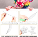 White 260 Balloons, Thickening Long Balloons for Tying Arch, Twisting Latex Animals Magic Modeling Skinny Birthday Balloons for Kid‘s Party Wedding Decoartion 100pcs — 5