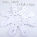 Teskyer Shoe Laces for Sneakers, 4 Pairs Flat Shoelaces | White — 4