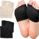 2 Pairs Metatarsal Pads for Women Men Ball-of-Foot Cushions Foot Pain Relief for Morton's Neuroma Metatarsalgia Support with Gel Pad (Black + Khaki, S) 1