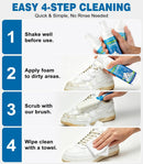 Shoe Cleaner, 6.76 Oz White Shoe Cleaning Kit with Brush & Towel — 6