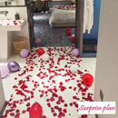 CODE FLORIST 2200 PCS Dark-Red Silk Rose Petals for Romantic Night,Wedding,Proposal Anniversary Flower Decorations | Red-black | 2 Inch — 6