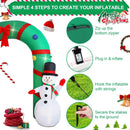 10ft Christmas Inflatable Outdoor Decoration Inflatable Yard Decoration Inflatable Santa Claus and Snowman Arch Decoration Built-in LED Lights for Christmas Holiday Party, Garden Decoration — 6