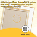 4 Pack 18 x 24 inch Floater Frame Canvas –Gallery Wrapped Canvas Set | Light Brown | 4pk-18x24 in — 4