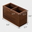KORUA Walnut Pencil Holder (Double Slots) Wood Pen Holder for Desk — 4