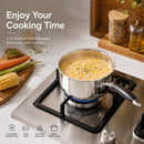 TeamFar Sauce Pan, 2 Quart Stainless Steel Saucepan with Lid — 5
