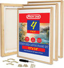 4 Pack 11 x 14 inch Floater Frame Canvas –Gallery Wrapped Canvas Set | Light Brown | 4pk-11x14 in — 1