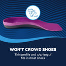 Airplus Plantar Fascia Orthotic Insoles – Precision Arch Support & Gel Cushioning for Heel Spurs, Plantar Fasciitis Relief, Foot Stability – Customizable Trim-to-Fit Design, Shock Absorbing, (1 Pair) - Women's — 6