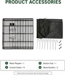 PJYuCien Puppy Playpen with Bottom Pad and Door, 8 Panels 24" H, Black — 6