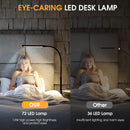 Voncerus LED Desk Lamp with Clamp, Clip on Lights for Home Office, Black — 5