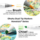 Ohuhu Alcohol Markers Brush Chisel 120 Colors for Adult Coloring Refillable | Brush & Chisel — 2