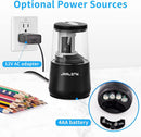 JARLINK Electric Pencil Sharpener, Heavy Duty Helical Blade, Auto Stop | Black — 5