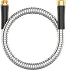 Short Metal Garden Hose 3 ft Connector, Stainless Steel Small Hose Extension Adapter for Hose Reel, Long, Flexible, Lightweight & Heavy Duty Water Pipe, No Kinking Outdoor Water Hose for Yard, 3 Feet | 3ft Male to Female — 1