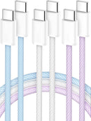 Senetem USB C to C Cable 10FT 3-Pack, 60W Fast Type C Charging Cord 1