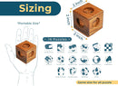 BSIRI 16 in 1 Wooden Brain Teaser Puzzles for Adults and Seniors Interlocking 3D Mini Wood Mind Games Hand Puzzle Teasers Set Toys Coffee Table Games Gift — 5