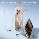 Magnetic for iPhone 16 Pro Max Case with Stand, Clear — 4