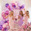 Pink and Purple Balloons, 60Pcs Girls Women Birthday Princess Party Balloon | Purple Pink — 6