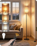 64.2” Dimmable Floor Lamp for Living Room with Remote and Foot Switch, Corner Floor Lamp for Bedroom, Includes 10W… — 1