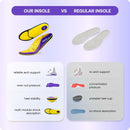 VALSOLE Heavy Duty Support Pain Relief Orthotics - 220+ lbs Plantar Fasciitis High Arch Support Insoles for Men Women, Flat Feet Orthotic Insert, Work Boot Shoe Insole, Absorb Shock with Every Step - MEN 8-8 1/2 | WOMEN 10-10 1/2--(270mm) / Yellow & Purpl — 6
