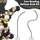 AerWo Balloon Arch Kit 9.35FT & 6FT, Bendable Balloon Arch Stand with Base | Black Half Balloon Arch — 3