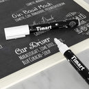 Timart 8 Pack White Chalk Markers, 6mm Liquid Chalk Markers | White 6mm Reversible Tip — 7