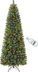 SHareconn 6ft Prelit Pencil Hinged Christmas Tree with Multi-Color Lights — 1