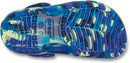 Crocs Kids Classic Watercolor Marbled Clog – Navy/Turbo Teal — 7