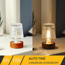 Mini Soft Warm LED Night Light, Battery Operated Portable Glass Lamp with Timer, Art Deco Style, Crystal Color, for… — 4