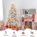 Goplus 6ft Sliver Artificial Christmas Tree, Hinged Full Tree with Electroplated Technology and Metal Stand, for Indoor and Outdoor Holiday Decoration — 4